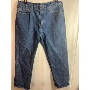 Mens Carhartt 40x30 Relaxed Fit  Blue Jeans